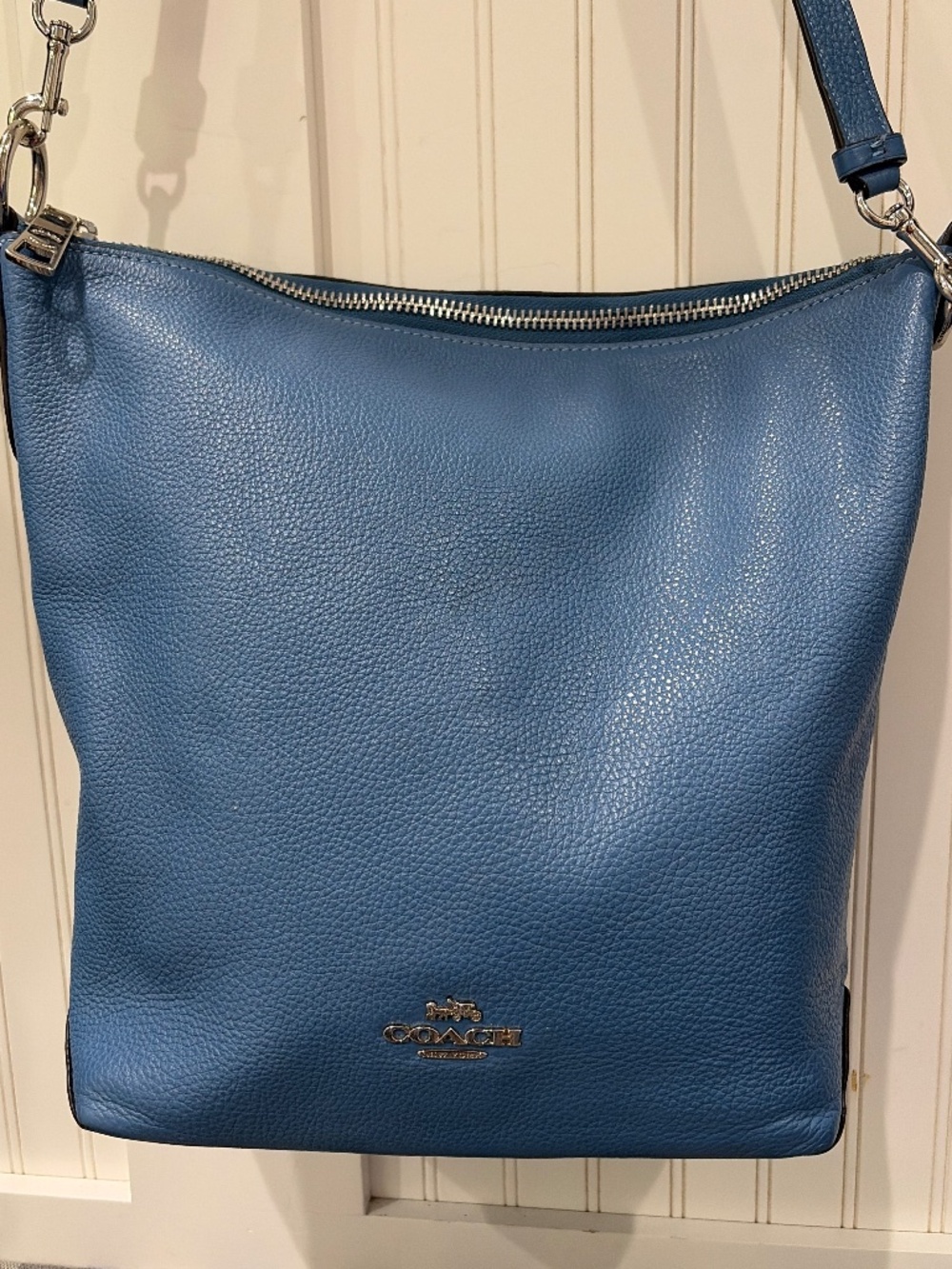 Coach Blue Leather Cross Body Bag